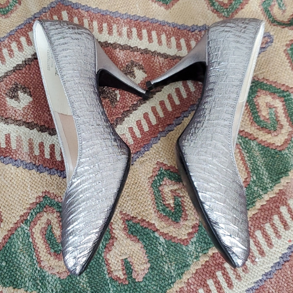NOS Vintage Metallic Private Collection Heel - Picture 4 of 8